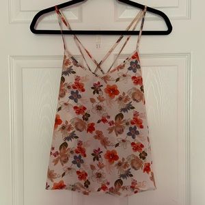 Floral strappy tank